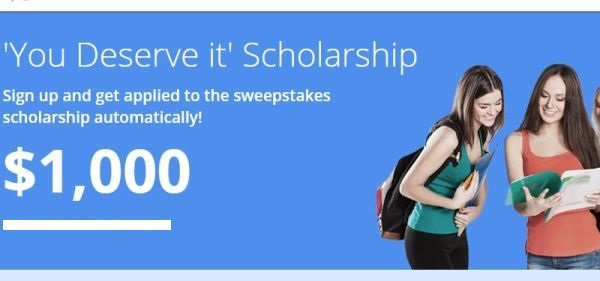 You Deserve It Scholarship