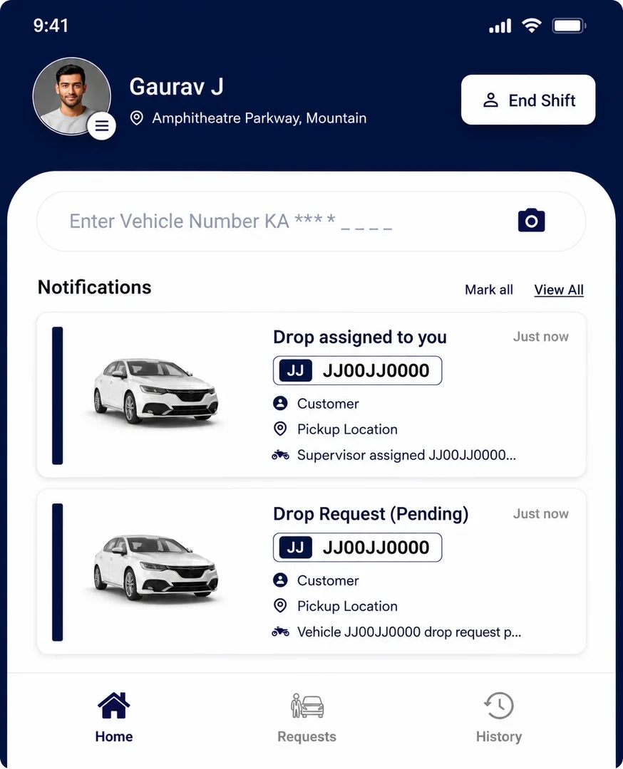 Gupio Valet App showcase