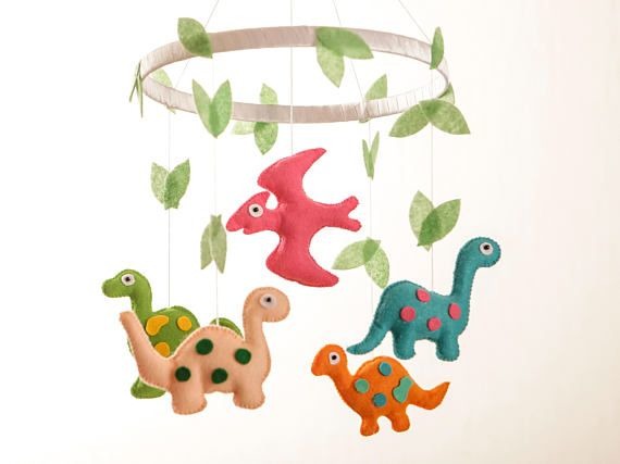 Dinosaur Baby Mobile Baby Girl Crib Mobile Dinosaur Nursery Mobile Dino Cot Mobile Baby Girl Crib Mobile Happyshappy