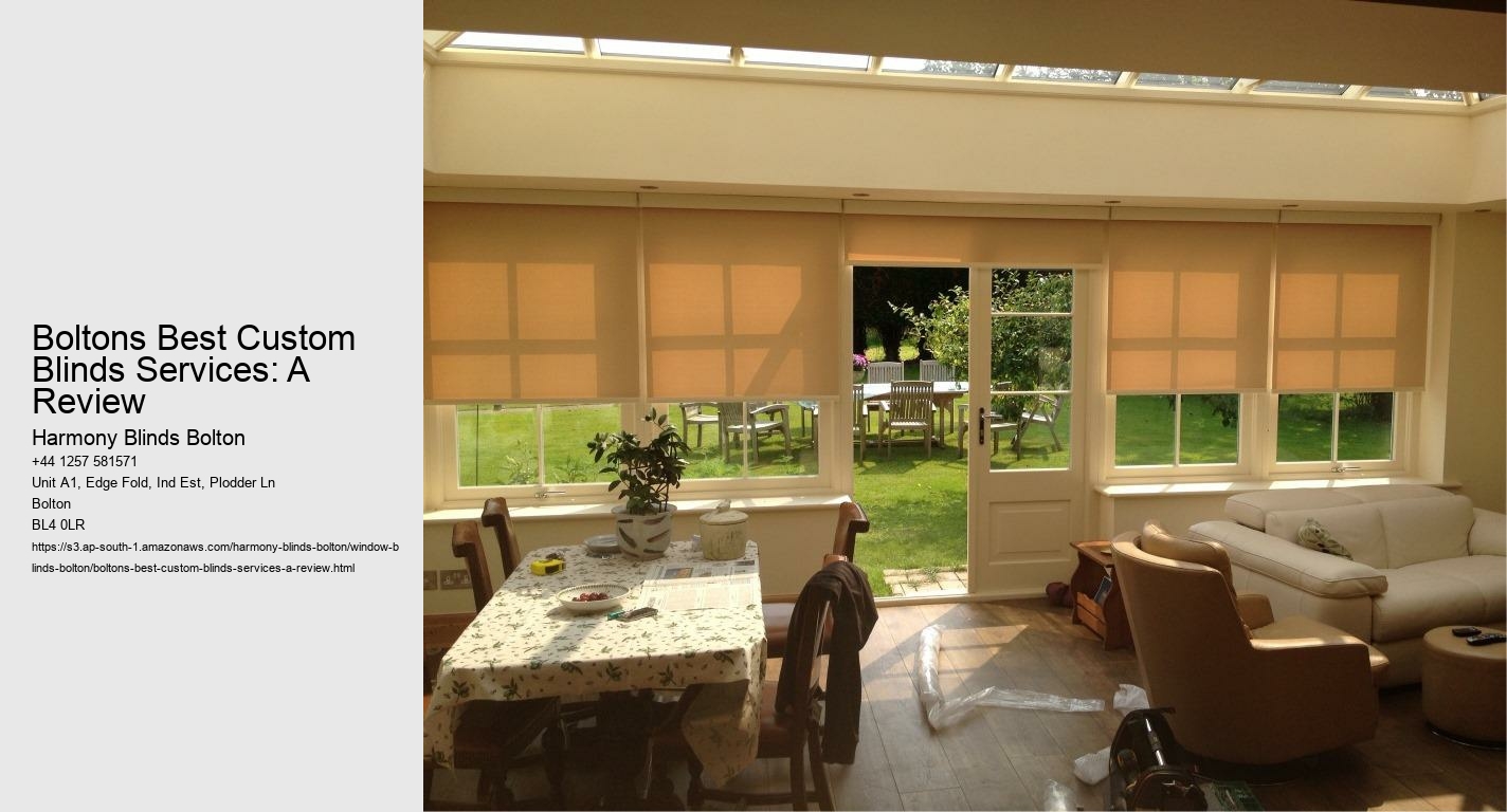 Boltons Best Custom Blinds Services: A Review