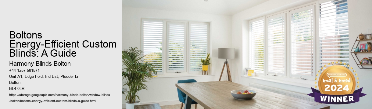 Boltons Energy-Efficient Custom Blinds: A Guide