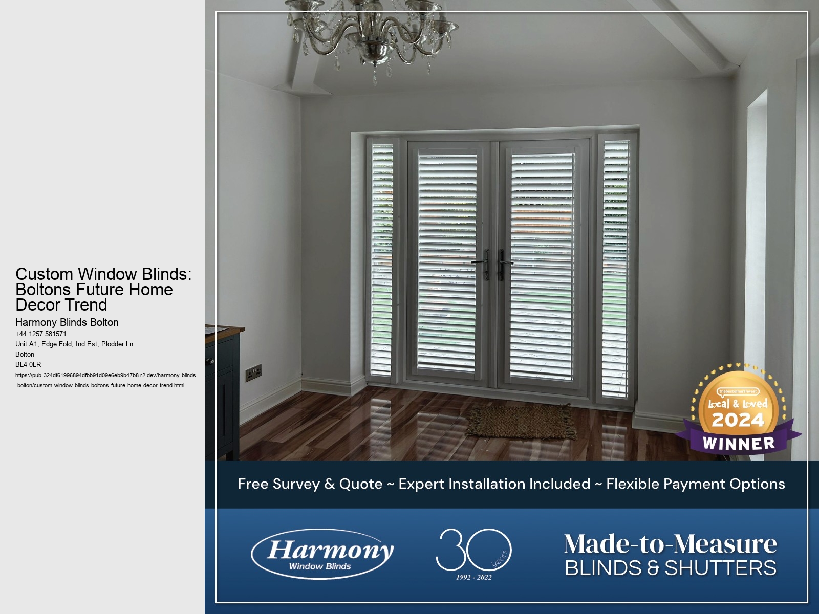 Custom Window Blinds: Boltons Future Home Decor Trend