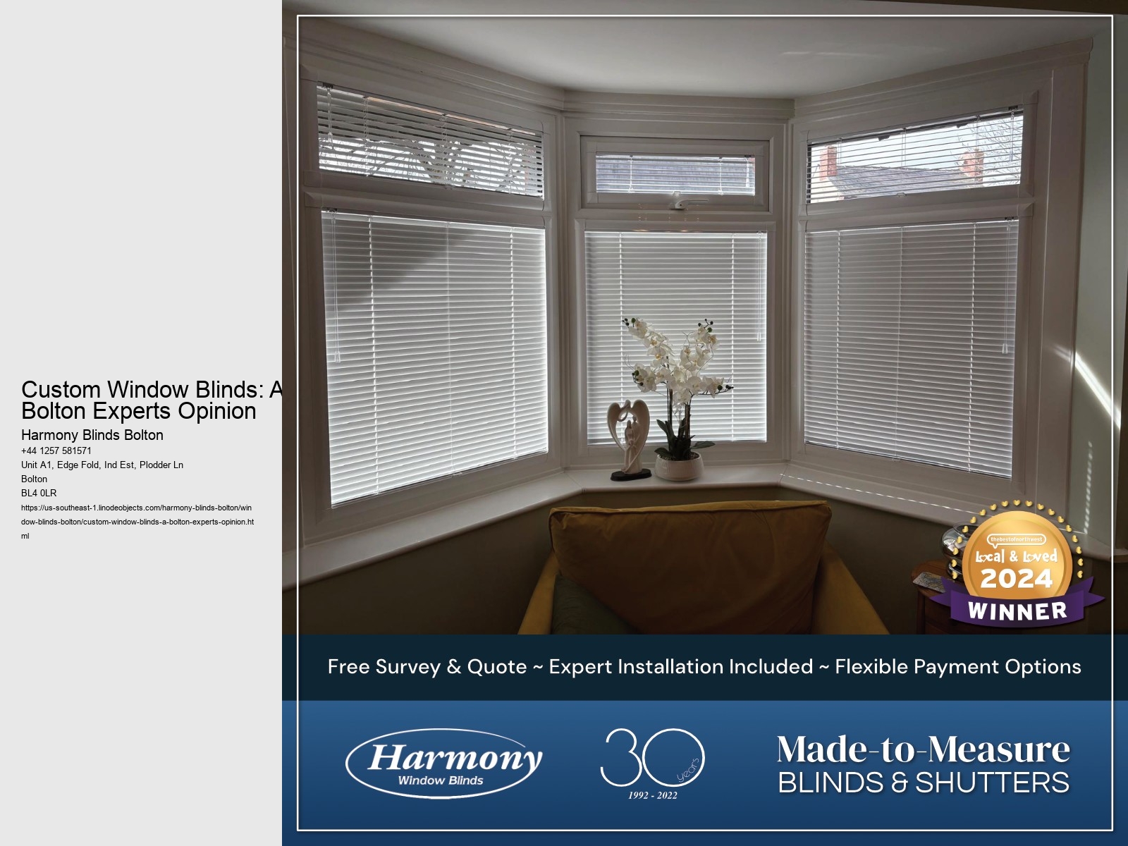 Custom Window Blinds: A Bolton Experts Opinion