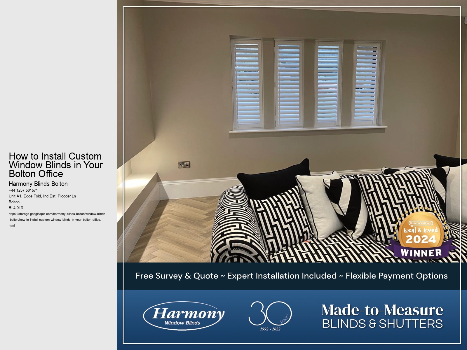How to Install Custom Window Blinds in Your Bolton Office