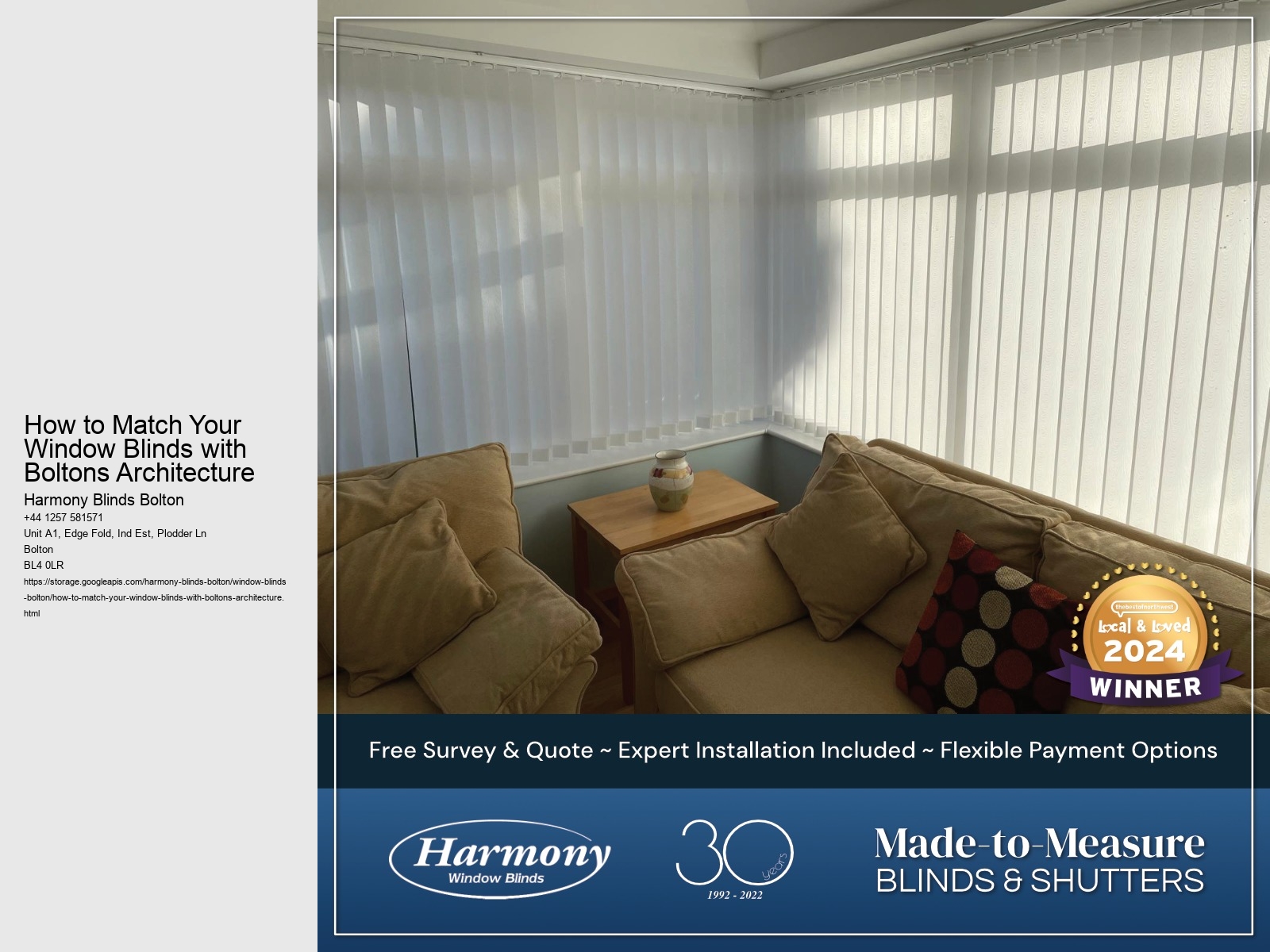 How to Match Your Window Blinds with Boltons Architecture