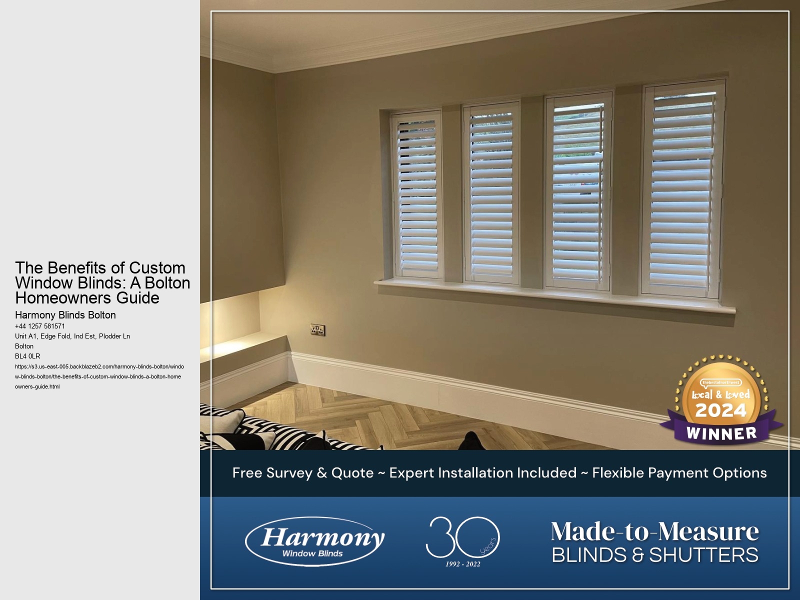 The Benefits of Custom Window Blinds: A Bolton Homeowners Guide