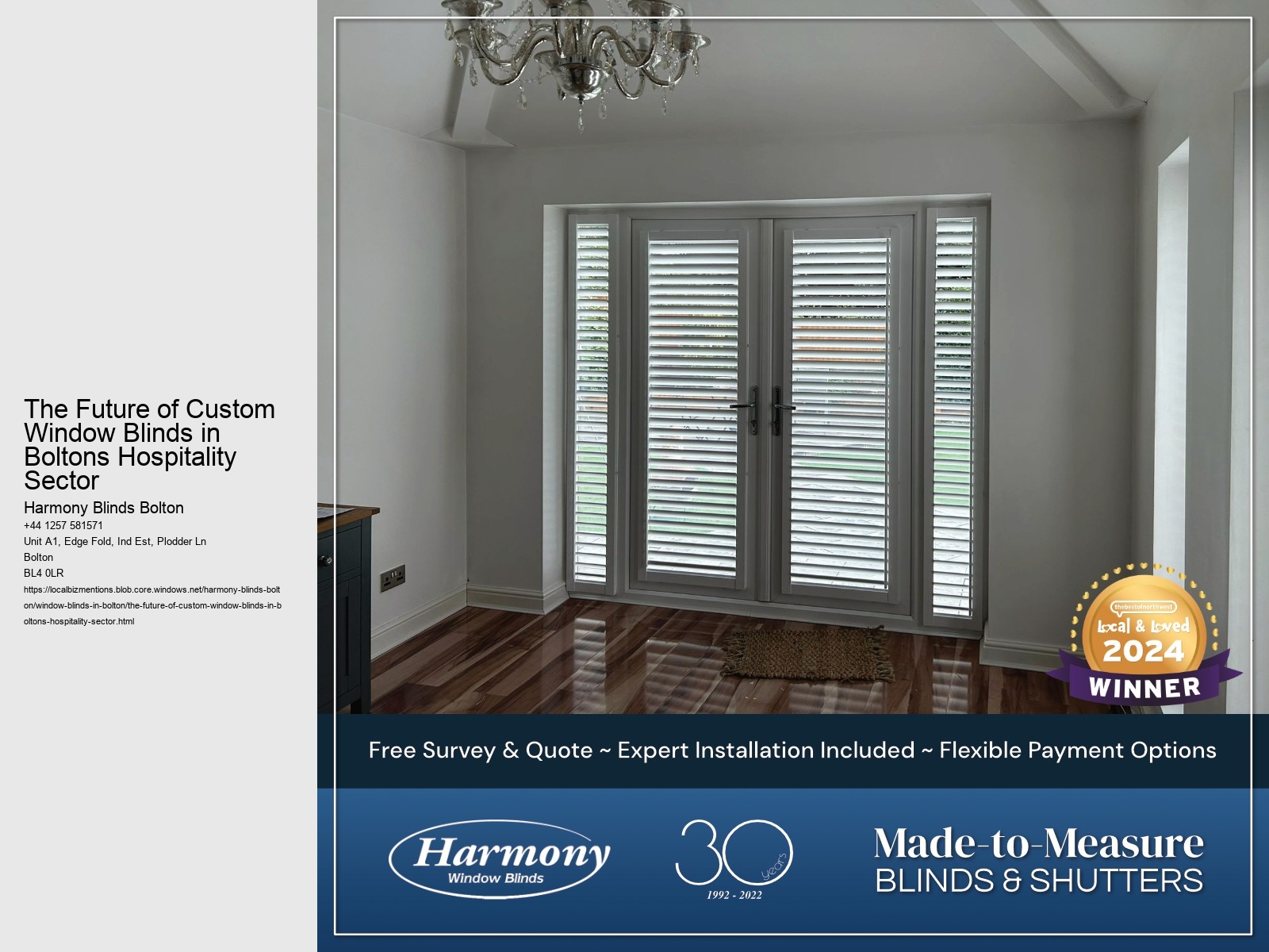 The Future of Custom Window Blinds in Boltons Hospitality Sector
