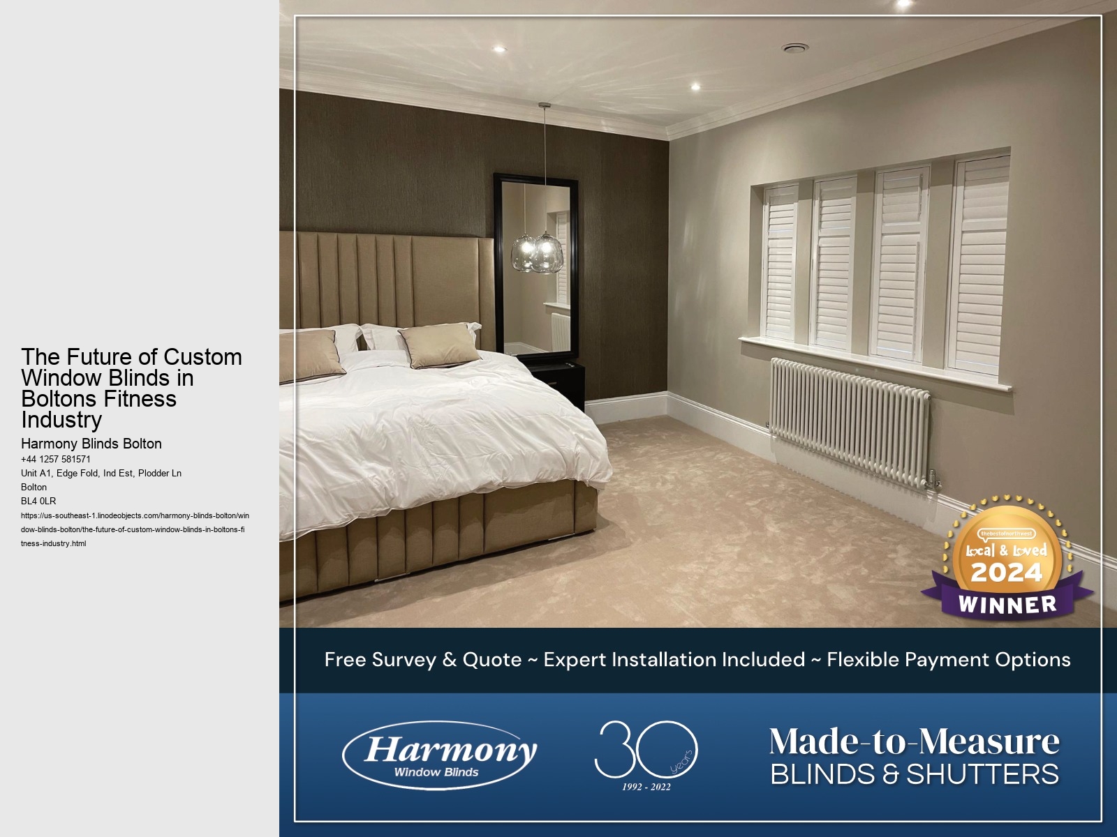 The Future of Custom Window Blinds in Boltons Fitness Industry