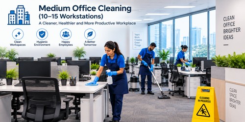 Medium office Cleaning(10-15 work stations)