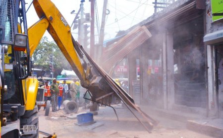 MDA ने 'तेरा इलाज कर देंगे', जेई को धमकाने पर बुलडोजर लेकर अवैध कॉलोनी में की जोत