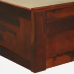 Traditional wooden bed with elegant carved headboard - Image 2