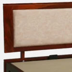 Traditional wooden bed with elegant carved headboard - Image 4