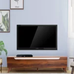 Elegant Walnut Finish Entertainment Unit for Living Room