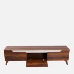 Elegant Walnut Finish Entertainment Unit for Living Room - Image 2