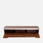 Elegant Walnut Finish Entertainment Unit for Living Room - Image 4
