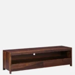 Minimalist Sheesham Wood TV Console with Open Shelf - Image 3