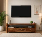 Solid sheesham wood tv cabinet for home furniture
