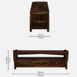 Solid sheesham wood tv cabinet for home furniture - Image 6