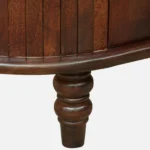 Minimalist walnut finish tv unit with storage for large screen tv in india - Image 8