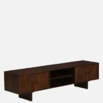 Best wooden tv unit for living room with storage in india online - Image 4
