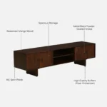 Best wooden tv unit for living room with storage in india online - Image 8