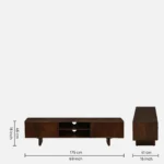 Best wooden tv unit for living room with storage in india online - Image 11