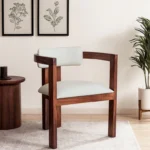 mall Sheesham Wood Arm chair In Provincial Teak Finish