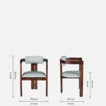 mall Sheesham Wood Arm chair In Provincial Teak Finish - Image 3