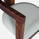 mall Sheesham Wood Arm chair In Provincial Teak Finish - Image 12