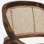 salvary Sheesham Wood Arm Chair In Scratch Resistant Provincial Teak Finish with Cane Mesh Set Of 2 - Image 9