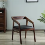 klint Sheesham Wood Arm Chair In Honey Oak Finish
