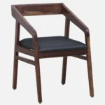 klint Sheesham Wood Arm Chair In Honey Oak Finish - Image 5