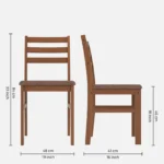 Premium 6 seater wooden dining table set for modern dining room interior - Image 8