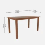 Premium 6 seater wooden dining table set for modern dining room interior - Image 10