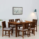 modern luxury dining table set with storage and comfortable seating