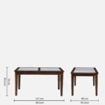 Uorixa Solid Wood Dining Table Set with Cushioned Seating in Natural Finish - Image 4
