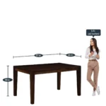 Aelmora Solid Sheesham Wood Dining Table Set for 6 with Bench in Classic Finish - Image 4