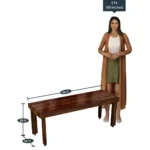fistel Sheesham Wood 6 Seater Dining Set In Scratch Resistant Provincial Teak Finish With Bench - Image 3