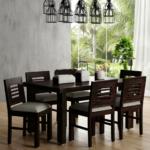 Talira Sheesham Wood 6 Seater Dining Set In Scratch Resistant Provincial Teak Finish