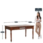Dinora Solid Sheesham Wood 6 Seater Dining Table Set with Comfortable Chairs - Image 6