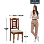 Dinora Solid Sheesham Wood 6 Seater Dining Table Set with Comfortable Chairs - Image 7