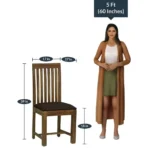 Woodine Luxury 6 Seater Dining Table Set in Solid Sheesham Wood for Modern Homes - Image 5