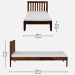 salvera Sheesham Wood Single Bed In Provincial Teak Finish - Image 8