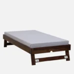 Yalvora Premium Wooden Single Bed in Natural Grain Texture - Image 5