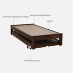 Yalvora Premium Wooden Single Bed in Natural Grain Texture - Image 8