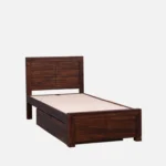 Orenova Minimal Wooden Single Bed Frame with Durable Structure in Natural Finish - Image 4