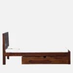 Orenova Minimal Wooden Single Bed Frame with Durable Structure in Natural Finish - Image 6
