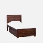 Orenova Minimal Wooden Single Bed Frame with Durable Structure in Natural Finish - Image 8