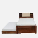 Rlvani Sheesham Wood Single Bed with Smooth Edges in Honey Oak Finish for Modern Homes - Image 5
