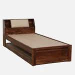 Rlvani Sheesham Wood Single Bed with Smooth Edges in Honey Oak Finish for Modern Homes - Image 7